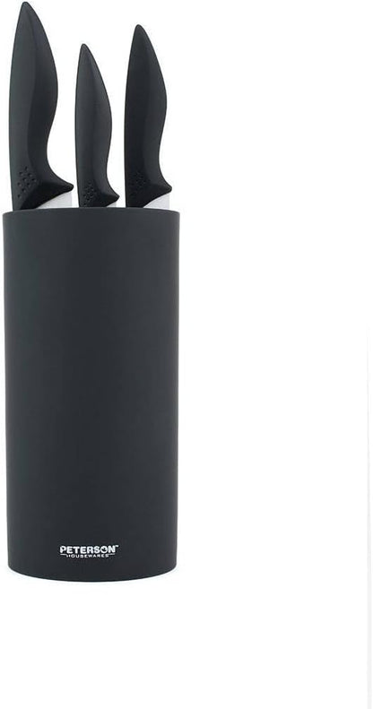 Peterson Housewares Utility Knife Block, Black