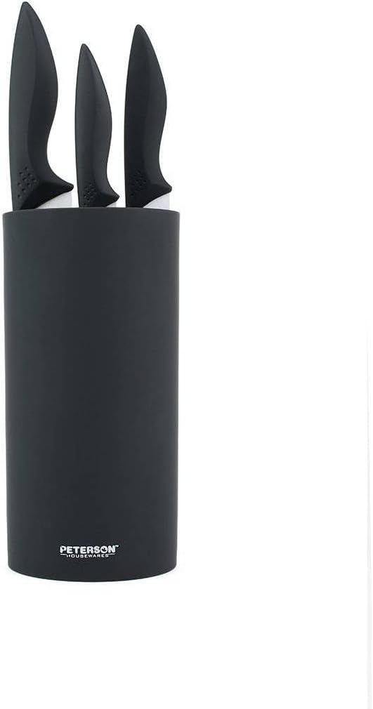 Peterson Housewares Utility Knife Block, Black