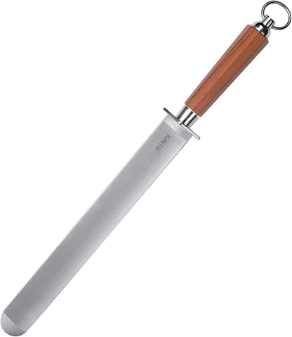 Heavy-Duty Sharpening Steel 12 inch Honing Steel Knife Sharpeners Flat Honing Rod, Fine Cut, High hardness, Ideal For Butcher Knives and Chef Knives