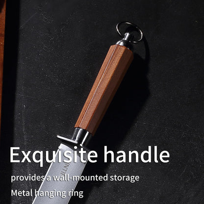 Heavy-Duty Sharpening Steel 12 inch Honing Steel Knife Sharpeners Flat Honing Rod, Fine Cut, High hardness, Ideal For Butcher Knives and Chef Knives
