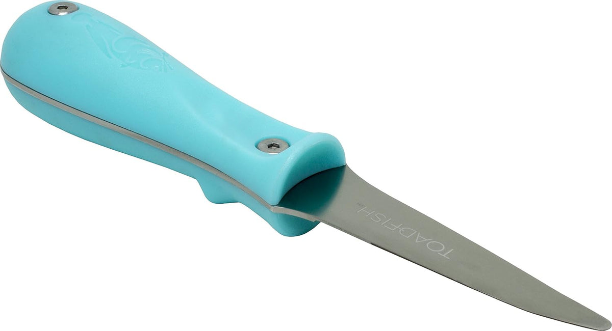 Oyster Knife, Stainless Steel Shucking Tool with Bent Tip Blade