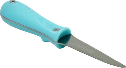 Oyster Knife, Stainless Steel Shucking Tool with Bent Tip Blade