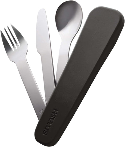 Reusable Stainless Steel Travel Utensils/Cutlery Set with Silicone Case Sage