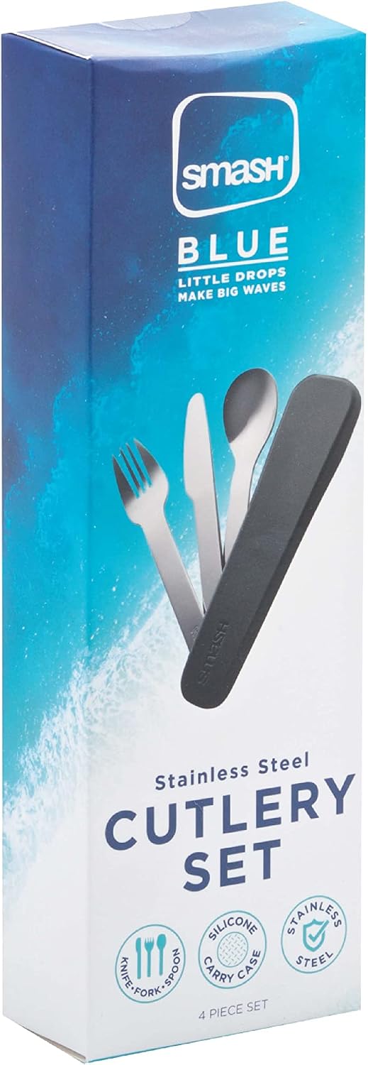 Reusable Stainless Steel Travel Utensils/Cutlery Set with Silicone Case Sage