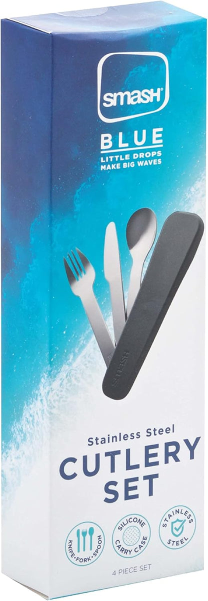 Reusable Stainless Steel Travel Utensils/Cutlery Set with Silicone Case Sage