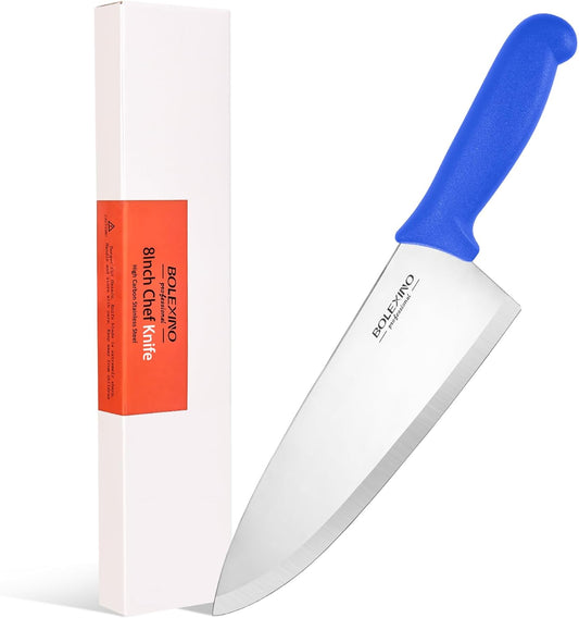 8" Chef Knife, Professional Kitchen Knife with Grip | High-carbon stainless steel,Ultra-sharp wide blade,Ergonomic non-slip handle,Versatile for meat & veg,Ideal for home & chefs.
