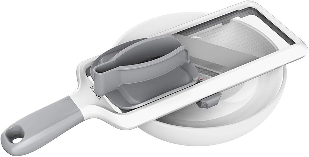 ZKIRON Adjustable Handheld Mandoline Slicer for Kitchen, Ready to Use