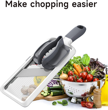ZKIRON Adjustable Handheld Mandoline Slicer for Kitchen, Ready to Use