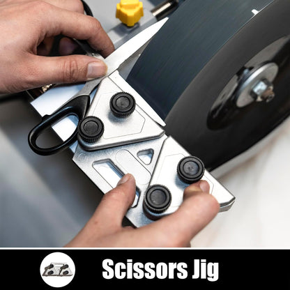 Sharpening Accessory Kit for Wet Sharpening System, Long knife Jig, Short Knife JIg, Axe Jig, and scissors jig, Compatible with Tormek, Wen, , Bucktool, Jet Wet Sharpener and Bench Grinders