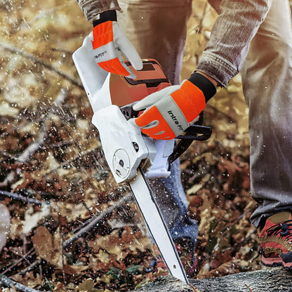 Chainsaw Gloves Saw Protection on Left Hand Back | EN ISO 11393-4, Cut-resistance Gloves Cow Leather Palm