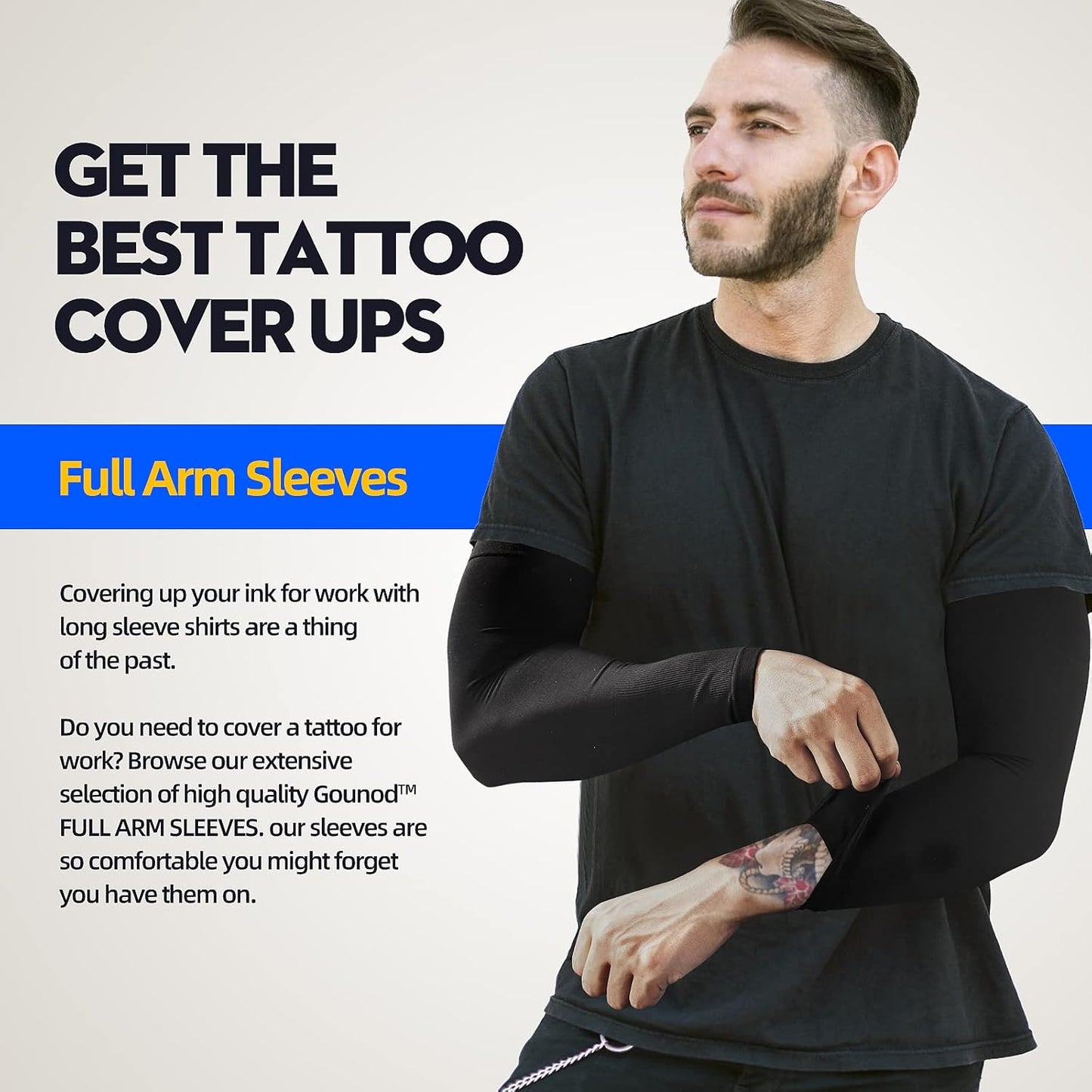 Sun Protection Cooling Arm Sleeves with Thumb Holes - Gardening Outdoors Sports Workouts Sunscreen Arm Sleeves