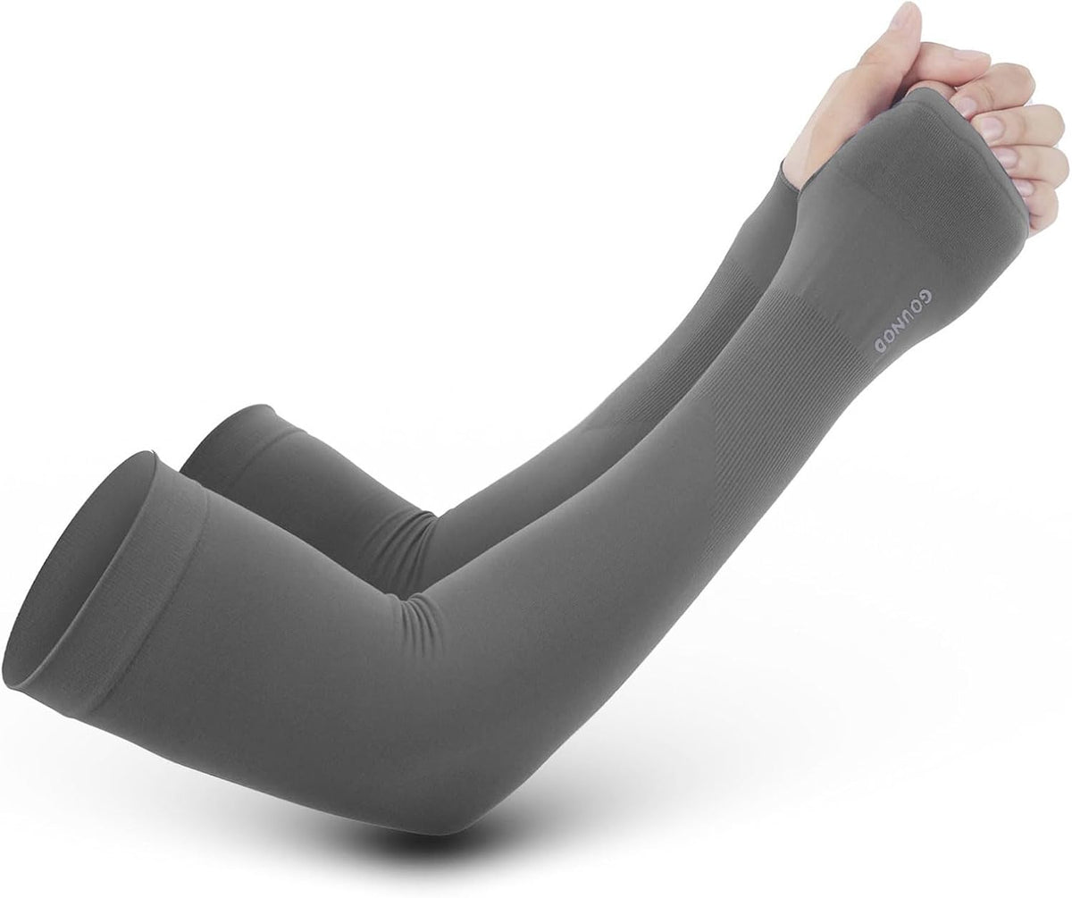 Sun Protection Cooling Arm Sleeves with Thumb Holes - Gardening Outdoors Sports Workouts Sunscreen Arm Sleeves