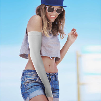 Sun Protection Cooling Arm Sleeves with Thumb Holes - Gardening Outdoors Sports Workouts Sunscreen Arm Sleeves