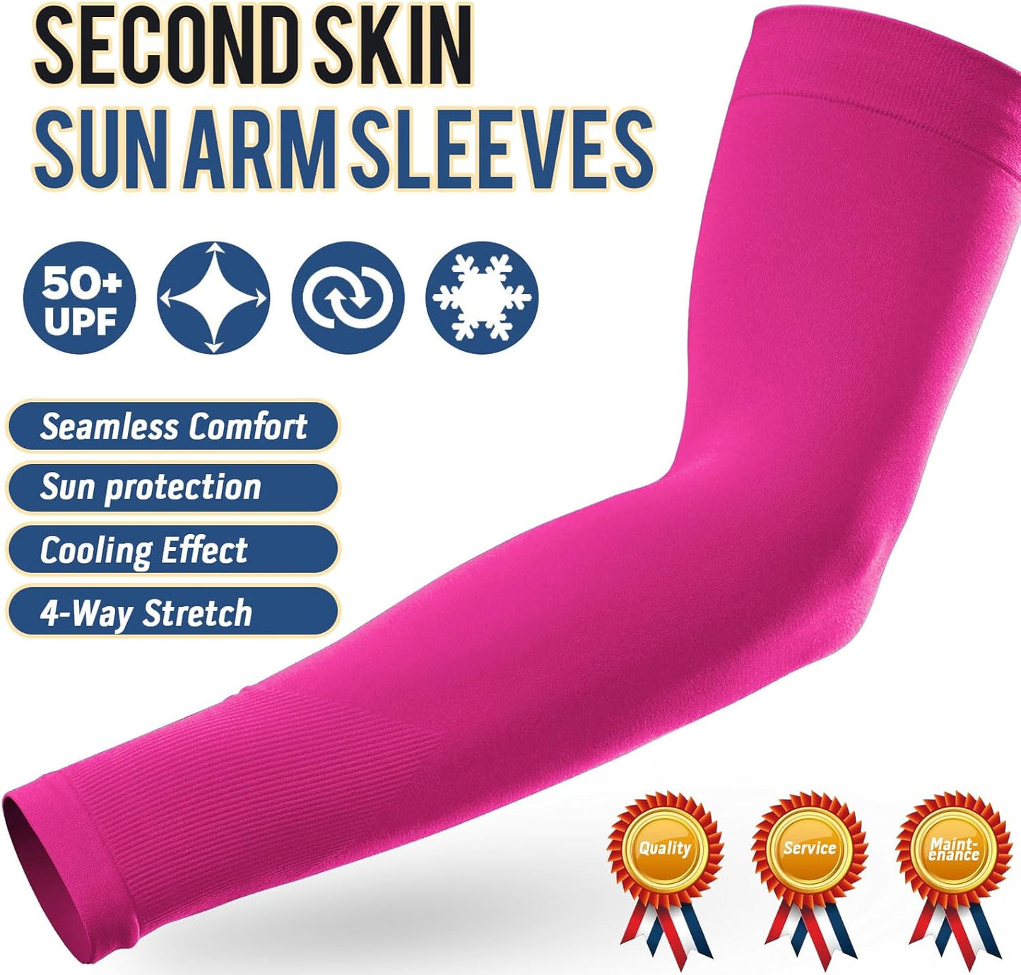Sun Protection Cooling Arm Sleeves with Thumb Holes - Gardening Outdoors Sports Workouts Sunscreen Arm Sleeves