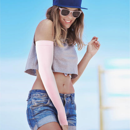 Sun Protection Cooling Arm Sleeves with Thumb Holes - Gardening Outdoors Sports Workouts Sunscreen Arm Sleeves