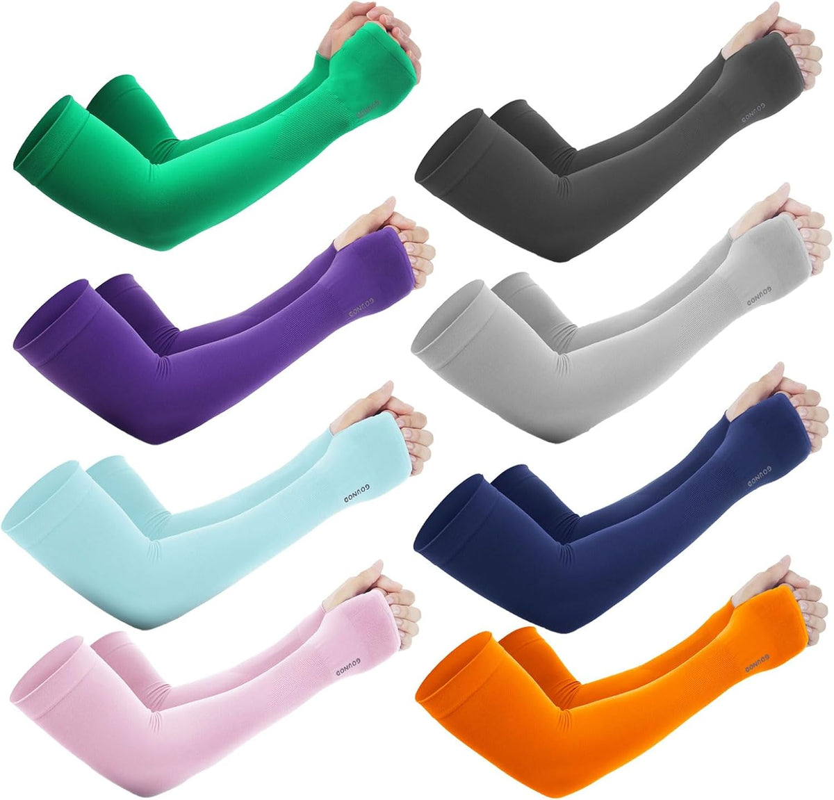 Sun Protection Cooling Arm Sleeves with Thumb Holes - Gardening Outdoors Sports Workouts Sunscreen Arm Sleeves