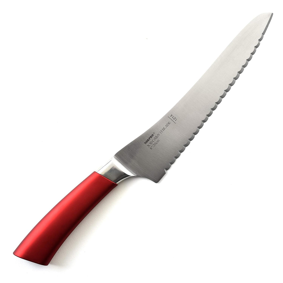 UNI Knife All Purpose Kitchen 8 in Serrated Stainless Steel Blade for Tomatoes Bread Meat