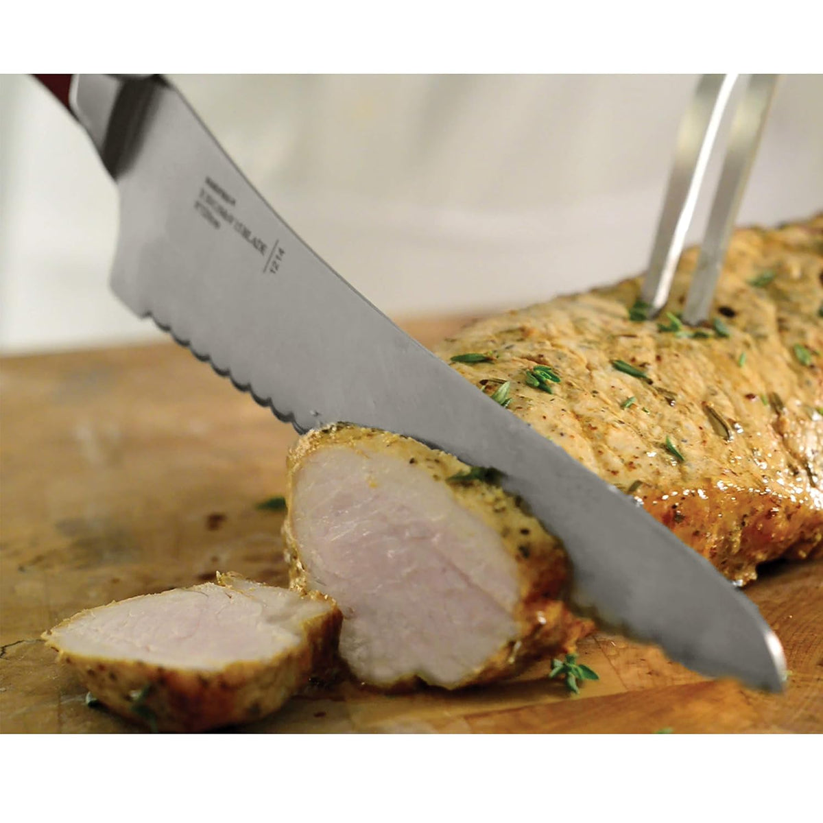 UNI Knife All Purpose Kitchen 8 in Serrated Stainless Steel Blade for Tomatoes Bread Meat