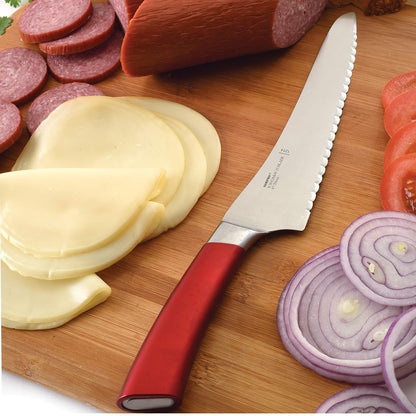 UNI Knife All Purpose Kitchen 8 in Serrated Stainless Steel Blade for Tomatoes Bread Meat