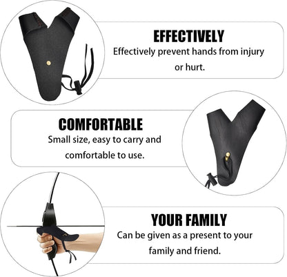 Archery Arm Guard,Archery Arm Guard Finger Tab Set, Adjustable Leather Forearm Guard, Archery Protective Accessories for Recurve Compound Bow