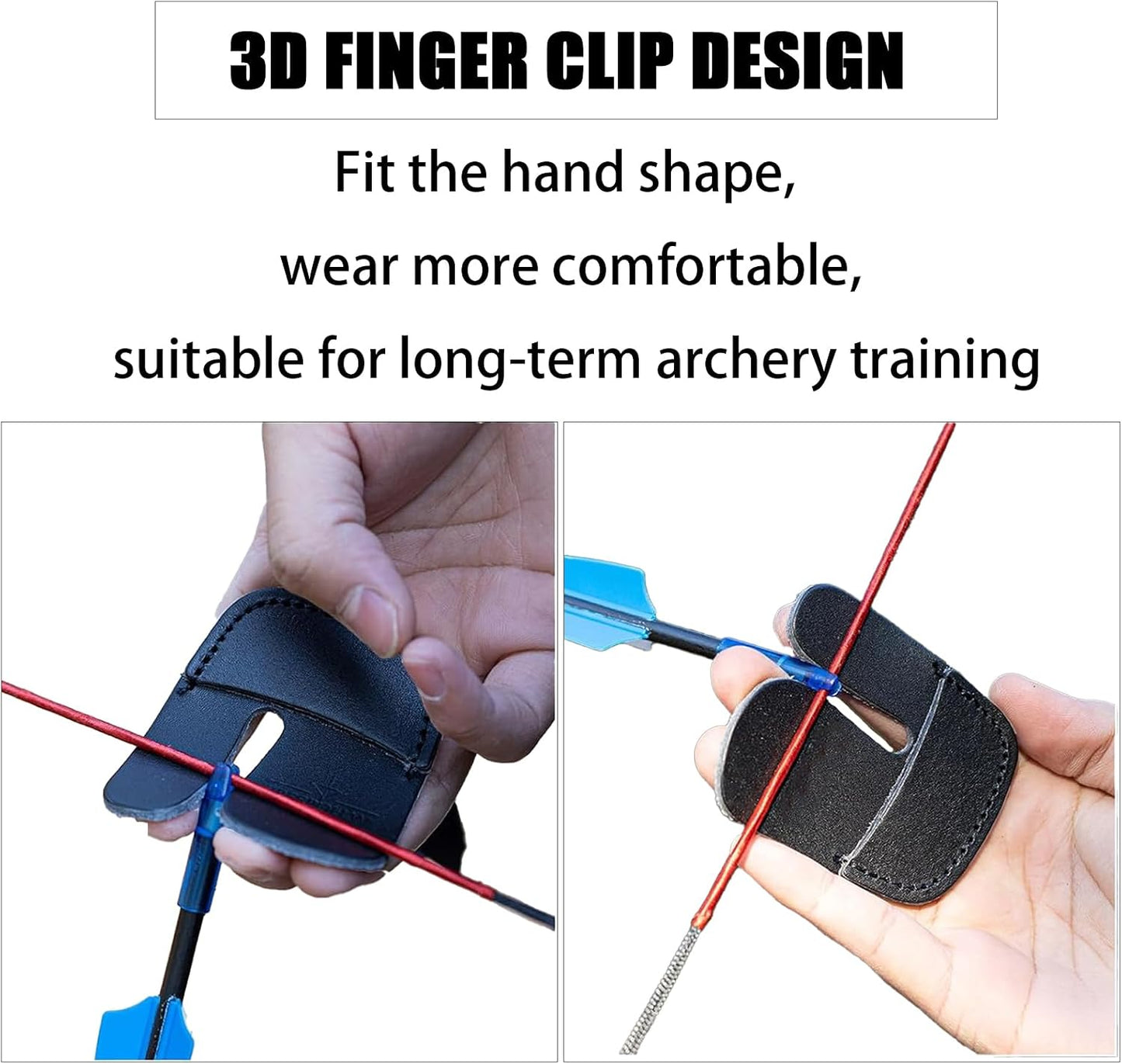 Archery Arm Guard,Archery Arm Guard Finger Tab Set, Adjustable Leather Forearm Guard, Archery Protective Accessories for Recurve Compound Bow