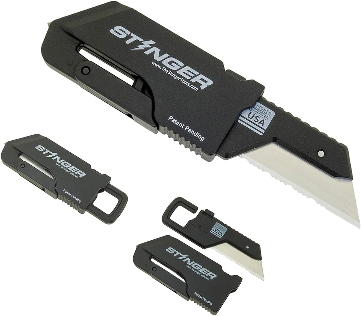 ResqBlade Emergency tool Pocket Knife, Utility Knife with Window Breaker Seatbelt Cutter, Box Cutter, with 3 Extra Partially Serrated Utility Blades
