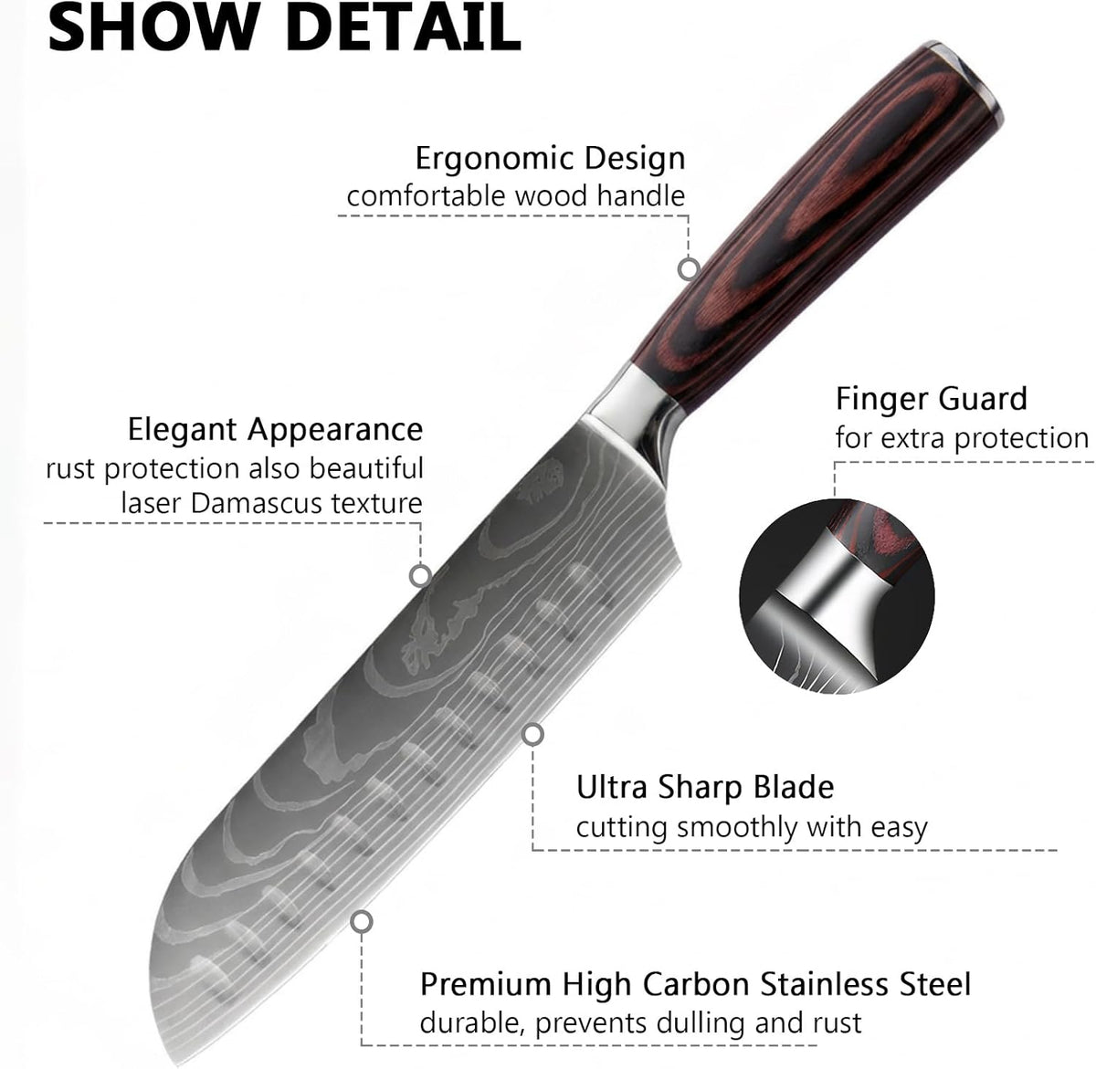 Bread Knife 8 Inch, High Carbon Stainless Steel Professional Bread Cutting Knife, Ultra Sharp for Homemade Bread, Pastries and Bagels