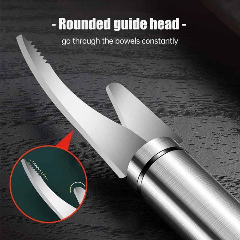 5 In 1 Multifunctional Shrimp Line Fish Maw Knife, 2024 New Stainless Steel Shrimp Deveining Tool Fish Scale Remover, Portable Shrimp Deveiner Tool and Peeler, Oyster Shucking Knife for Kitchen