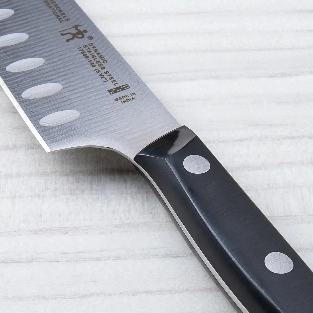 Dynamic Razor-Sharp Hollow Edge Santoku Knife 5 inch, German Engineered Informed by 100+ Years of Mastery