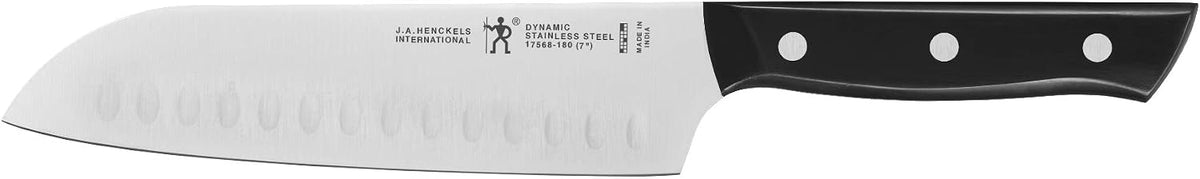 Dynamic Razor-Sharp Hollow Edge Santoku Knife 5 inch, German Engineered Informed by 100+ Years of Mastery