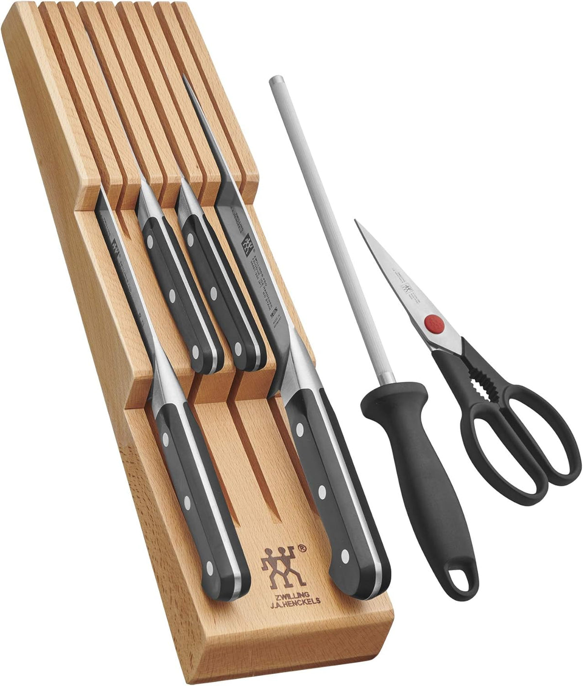 Pro 7-pc Knife Block Set with In-Drawer Knife Tray