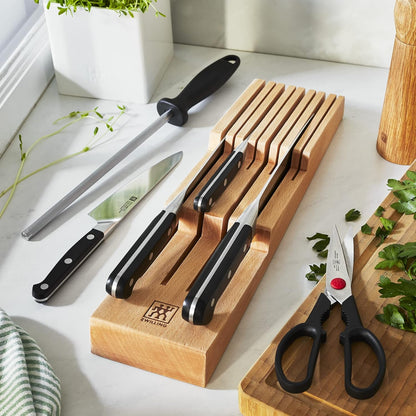 Pro 7-pc Knife Block Set with In-Drawer Knife Tray