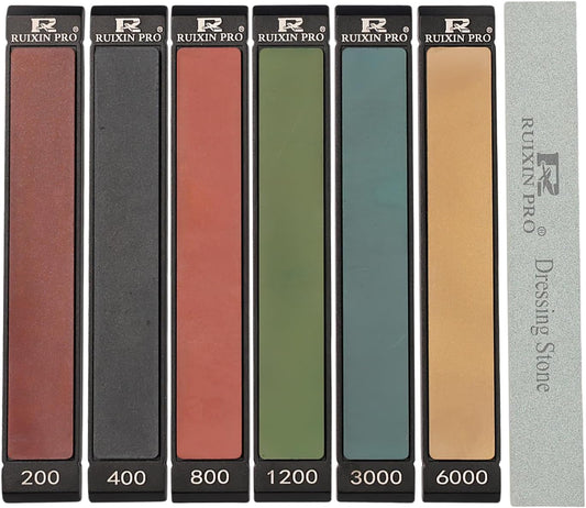 6PCS Diamond Sharpening Stones, #200#400#800#1200#3000#6000 Grit for RX-008 RX-009 Knife Sharpening Fixed-Angle Kit, Professional Whetstone Kit for Kitchen Outdoor