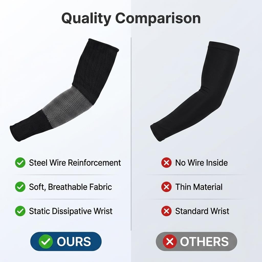Arm Sleeves, Armband for Garden Kitchen Work 1 Pair (Black)