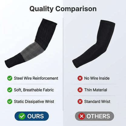 Arm Sleeves, Armband for Garden Kitchen Work 1 Pair (Black)