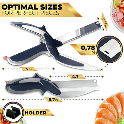 2 in 1 Kitchen Scissors for Food, Separable Stainless Steel Barbecue Steak Shears, Multi‑Function Kitchen Cutter for Vegetable, Fruit & Meat