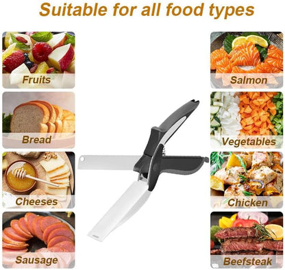 2 in 1 Kitchen Scissors for Food, Separable Stainless Steel Barbecue Steak Shears, Multi‑Function Kitchen Cutter for Vegetable, Fruit & Meat