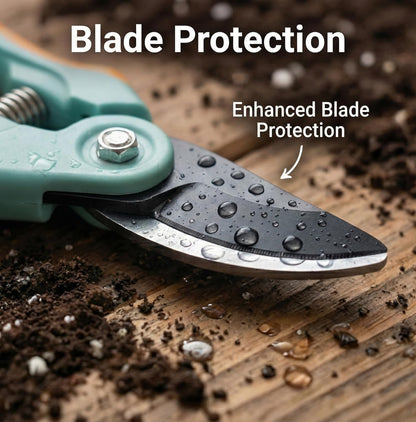 Pruning Shears 2-Pack — 8" Bypass Hand Pruner & 6.25" Precision Snips, SK5 Steel Blades with Non-Stick Coating, Lightweight Garden Shears for Roses, Flowers & Shrubs, Blue