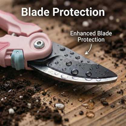 Pruning Shears 2-Pack — 8" Bypass Hand Pruner & 6.25" Precision Snips, SK5 Steel Blades with Non-Stick Coating, Lightweight Garden Shears for Roses, Flowers & Shrubs, Blue