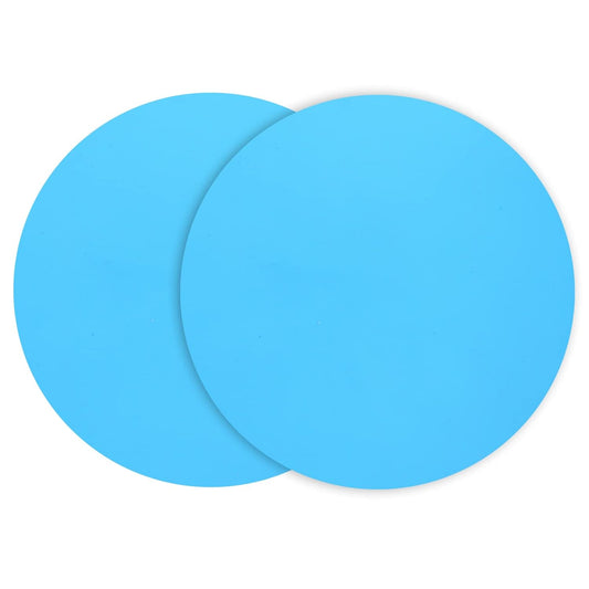 Silicone Microwave Mat 12 Inch, Non Stick Turntable Safe Baking Mat for Kitchen, Multi Purpose Heat Resistant Mat for Oven Trivet, Placemat 2 Pack(Blue)