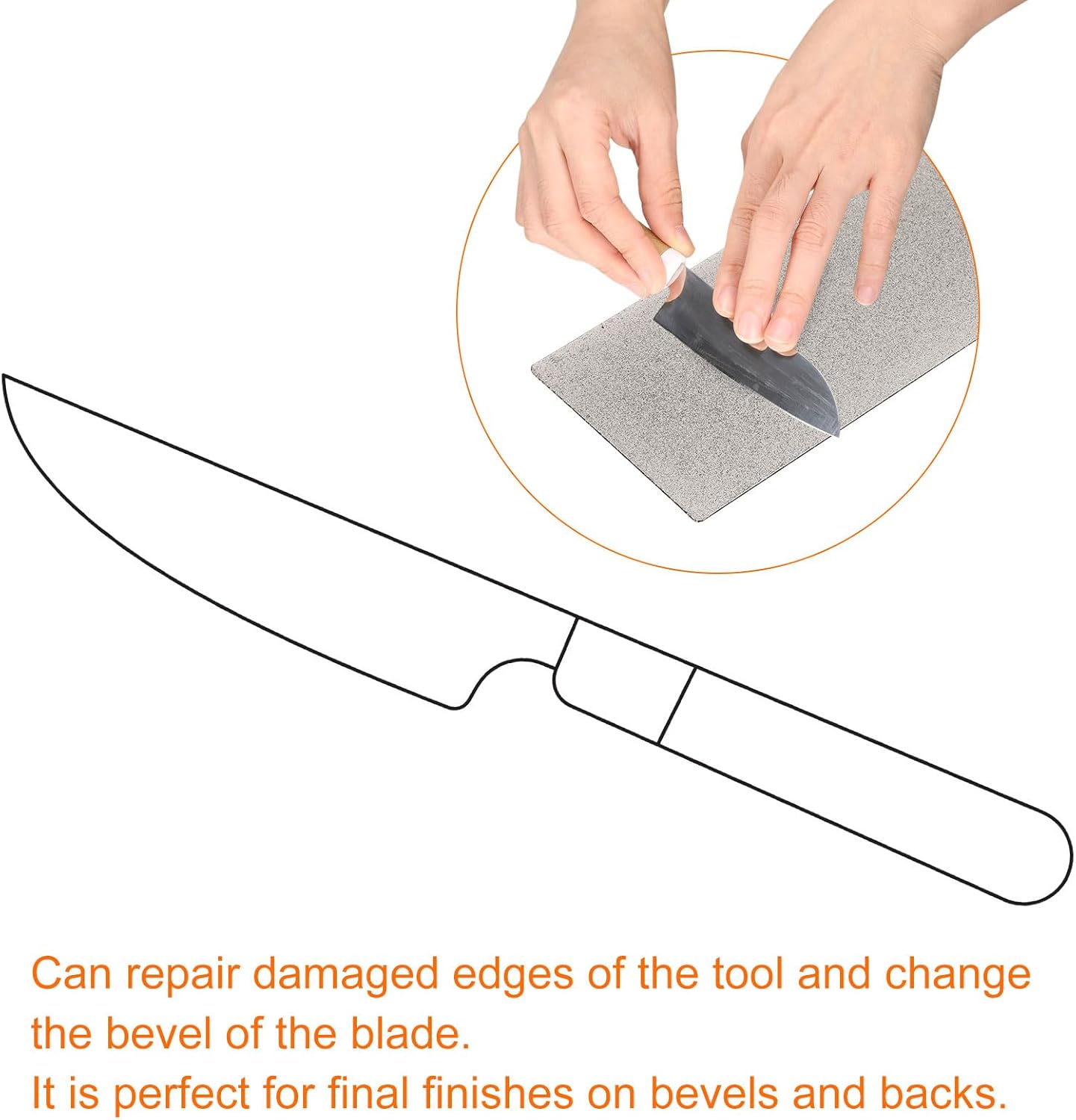5pcs Diamond Sharpening Stone Set 80/150/400/800/1500 Grit Knife Sharpening Stone Surface Plate for knives Scissors Kitchen Tools, Silver Tone