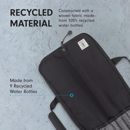 Preservation 5-Pocket Knife Luggage, Black - 5 Elasticized, Reinforced Pockets for Culinary Tools - Holds Up to 18” Knife - Made From 100% Recycled Water Bottles
