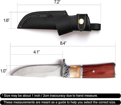 Horizontal Knife Sheath for belt EDC Compact Draw Knife Holster Dark Brown