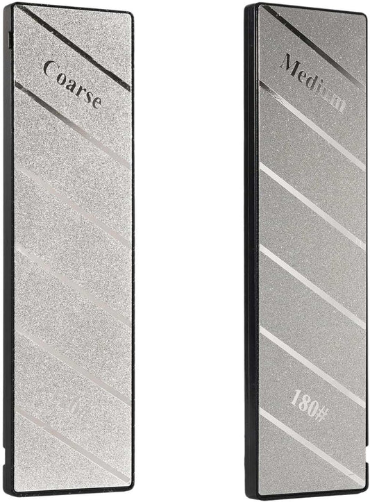 10 inch Diamond Sharpening Stone 120/180 Dual Grit, Lapping Plate Knife Whetstone for Scissor Chisels Blades Grinding
