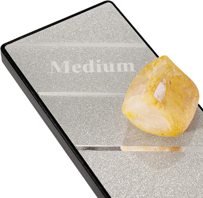 10 inch Diamond Sharpening Stone 120/180 Dual Grit, Lapping Plate Knife Whetstone for Scissor Chisels Blades Grinding