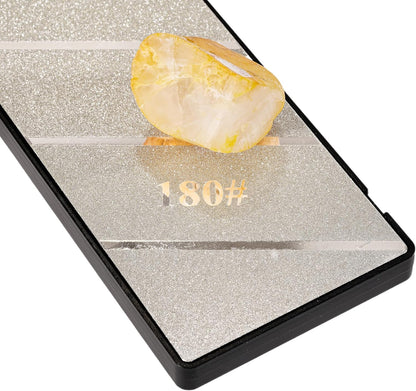 10 inch Diamond Sharpening Stone 120/180 Dual Grit, Lapping Plate Knife Whetstone for Scissor Chisels Blades Grinding