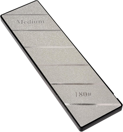 10 inch Diamond Sharpening Stone 120/180 Dual Grit, Lapping Plate Knife Whetstone for Scissor Chisels Blades Grinding