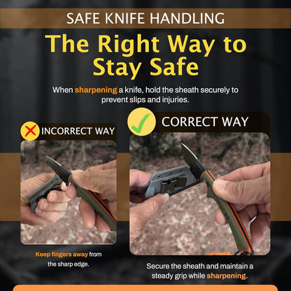 Scout Feather Glow - Fixed Blade Survival Knife with built-in Firestarter for Camping, Hunting, Outdoor Adventure and Culinary Need - VG10 Blade, Whistle, Knife Sharpener, Compact Sheath & G10 Handle