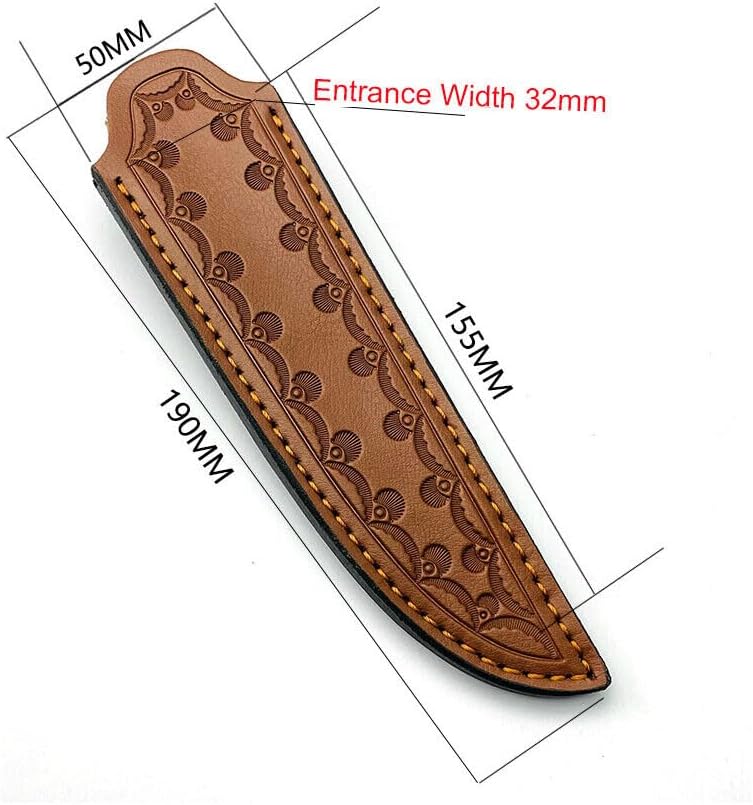 Leather Sheath Fixed Blade Straight Knife Leather Sheath Scabbard Pouch