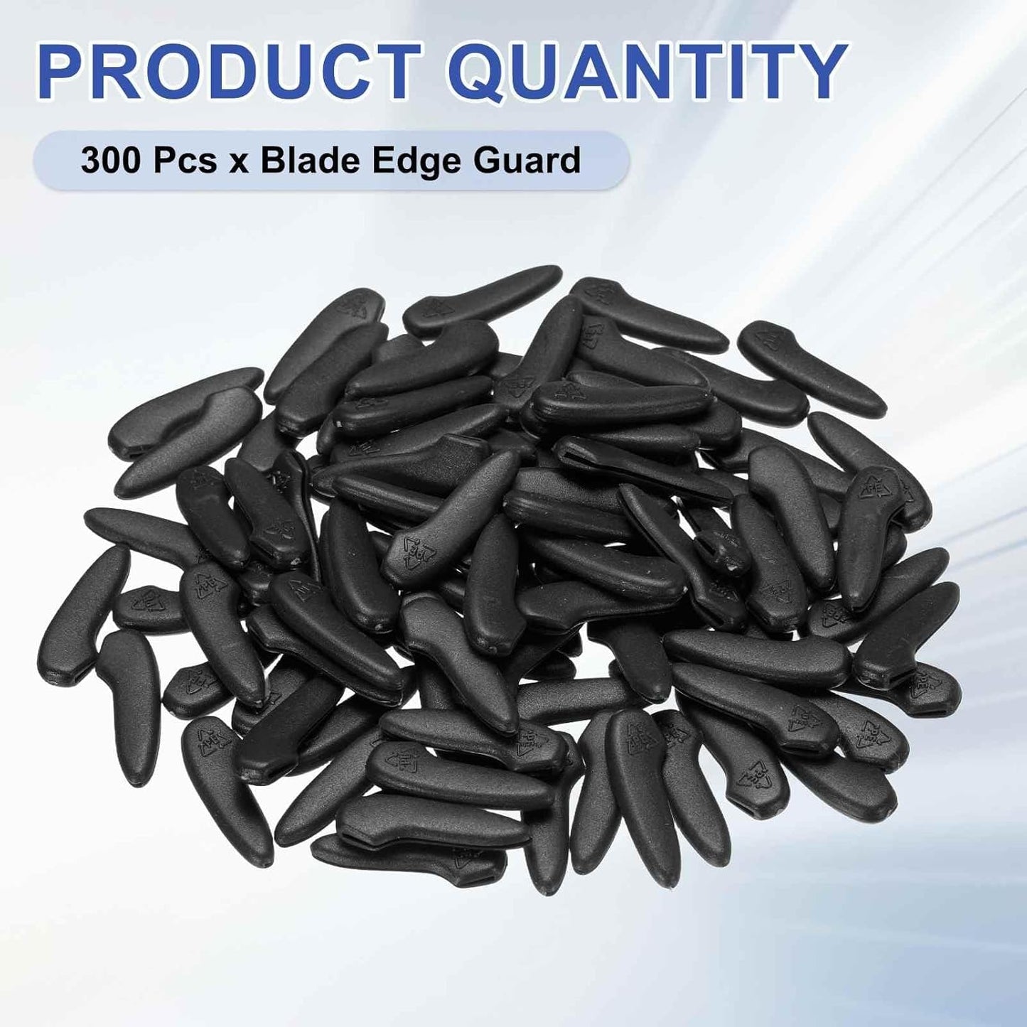 300Pcs Knife Tip Protector Cover 1.03" x 0.33" Plastic Anti-scratch Blade Tip Edge Guards for Kitchen Knife Protection Sleeves Cover, Black